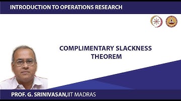 Complimentary slackness theorem