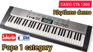CASIO CTk 1300 | Casio keyboard |   rhythms demo of pops 1 | styles demo.🔥 Resimi