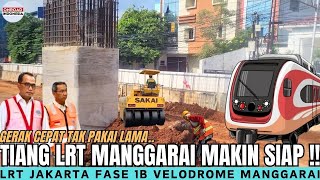 Mulai BANYAK BERDIRI !! Tiang LRT Jakarta (ARAH MANGGARAI) & Progress Stasiun LRT MANGGARAI