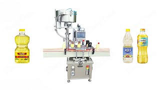 2000BPH Edible Oil PET Bottles Automatic Clamping Screwing Capping Machine