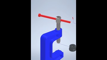 3D Animation of C-clamp Assembly with Autodesk Inventor 🔥🔥 #shorts #youtubeshorts #trending #short