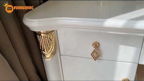 Hoàn thiện Bộ bàn ghế trang điểm Tân cổ điển sang trọng tại nhà chị Nga- Hà Nội