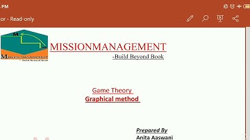 Game Theory - Graphical Method