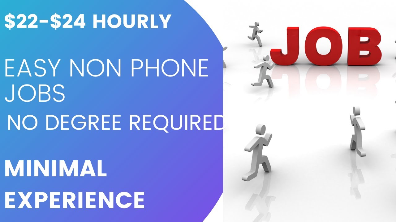 Easy Non Phone Work From Home Jobs| Minimal Experience 2021| Start Right Now