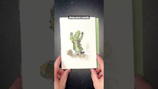 Inktober 2026, Day 4: Cactus Costume! ￼￼￼  #inktober #artchallenge #art #inktober2026 #halloweenart