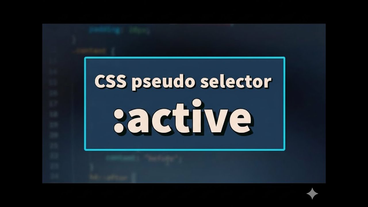 CSS :active Pseudo Selector explained ! - YouTube