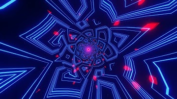 VJ LOOP NEON  Blue Tunnel Theme Abstract Background Video Simple Lines Pattern 4k Screensaver