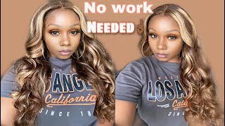 NO WORK NEEDED!! Affordable Honey Blonde Highlight Wig + Biggest Discount ft Nadula Hair