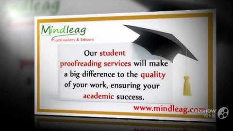 Academic Proofreading By Mindleag