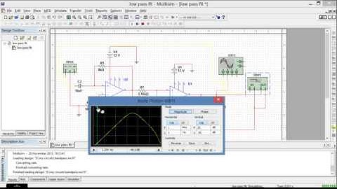 simulating band pass filter in multisim