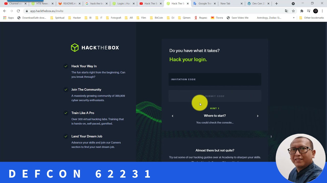 Hack The Box Login YouTube