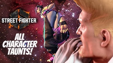 All SF6 Character Taunts + Idle Animation | STREET FIGHTER 6