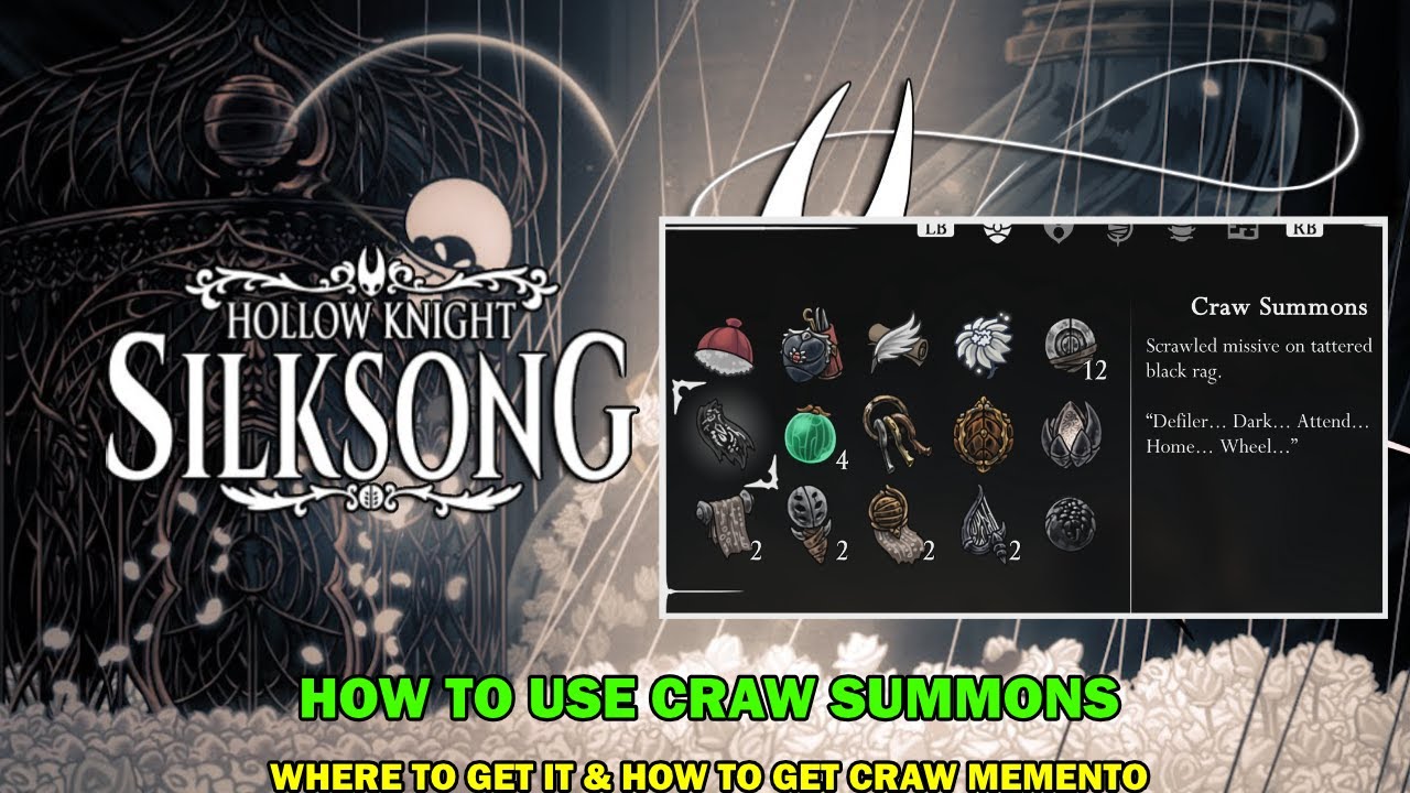 Hollow knight silksong walkthrough - How to use craw summons & getting craw memento