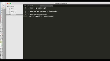 TypeScript sublime chrome quick start in 4 min