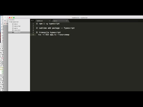 TypeScript sublime chrome quick start in 4 min