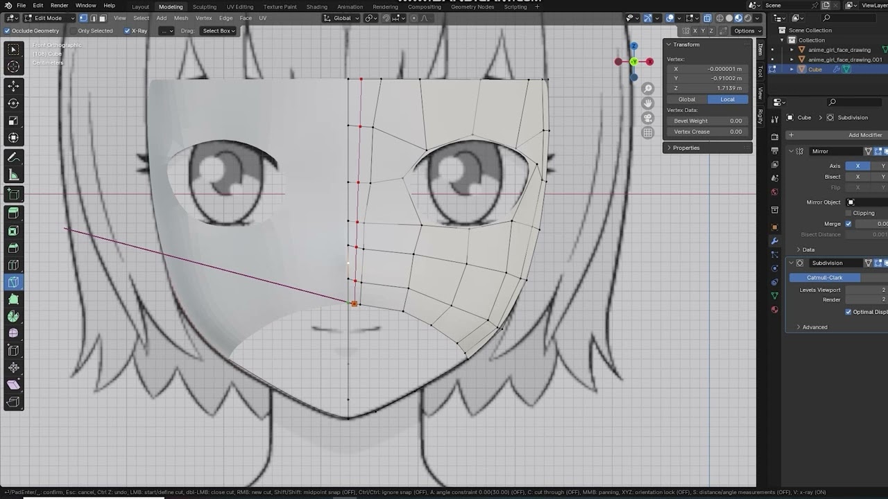 2D Character modeling in Blender l Blender Student Work l Part 1