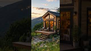 off grid Modern Tiny Home Tour #cabinlife #aframecabin#offgridliving