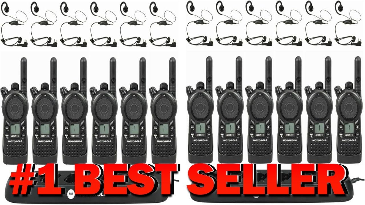 Motorola Solutions CLS1410 12 Pack with Headsets and Multi Chargers Two Way Radio Analo - B01K81IS4U