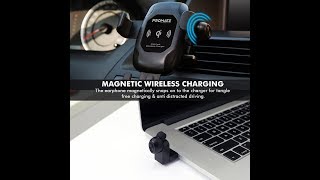 Promate AuraMount-BT: 10W Qi Wireless Charging Auto Kit With Mono Earphone. screenshot 5