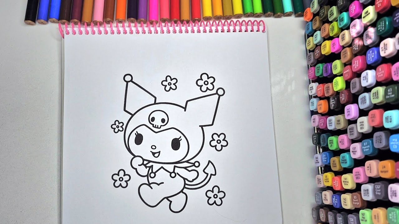 Cute Kuromi Coloring 💜 | ASMR Relaxing & Satisfying Art