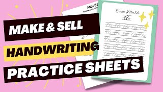 How to Make Handwriting Practice Sheets, How to Make Cursive Handwriting Book,Low Content Book Ideas