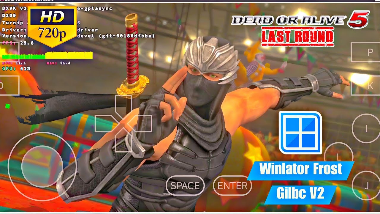 Dead Or Alive 5 Last Round Gameplay + Settings 720P / Winlator Frost Gilbc V2 / SD7+Gen2