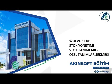 WOLVOX ERP Stok Yönetimi - Stok Tanımları - Özel Tanımlar