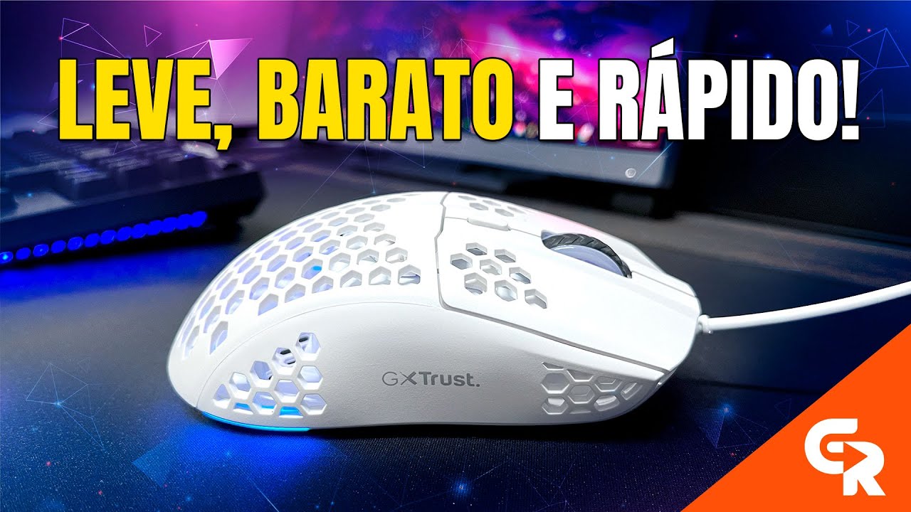 🟢 MOUSE GAMER BRANCO, LEVE E BARATO? Testei o Trust Gaming GXT 928W! Unboxing e Review.