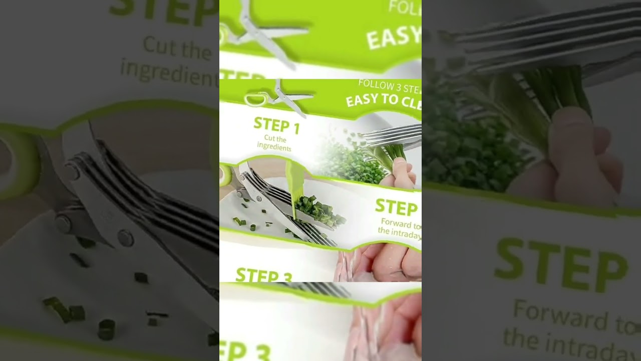 2023 Updated Herb Scissors Set - Herb Scissors With 5 Blades and Cover