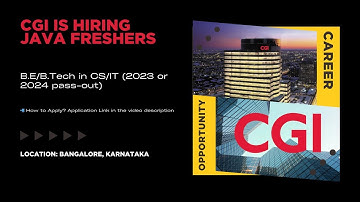 🚀 CGI Is Hiring Java Freshers – Apprentice Role | 2023 & 2024 Graduates Apply Now!