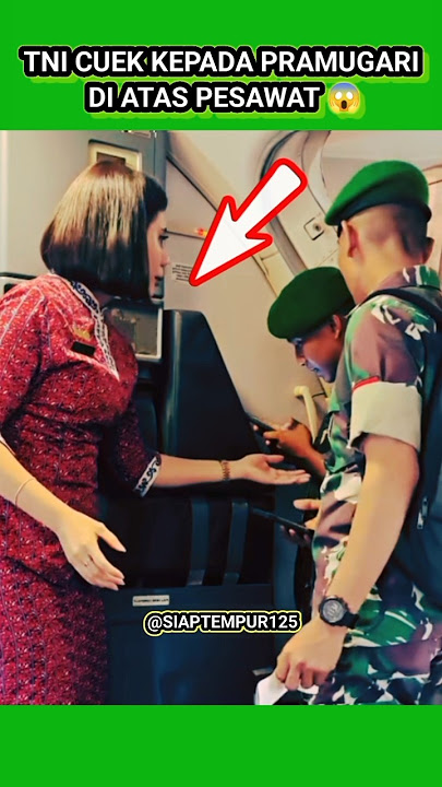 Pramugari di cuekin🤣 #shortvideo #shorts #tentara #tniad #army #militer #lucu #news #bravotni #tni