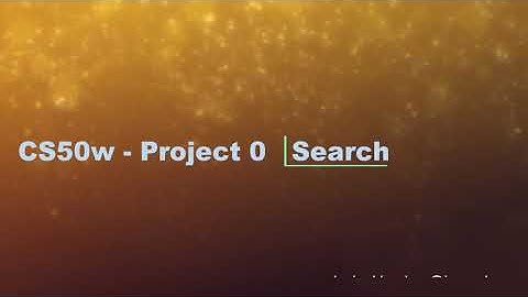 CS50w - Project 0 - Search