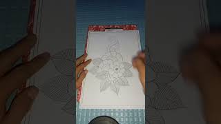 kreasi kertas, menggambar ragam hias flora#Shortvideo#Shortyoutube#Shortbeta