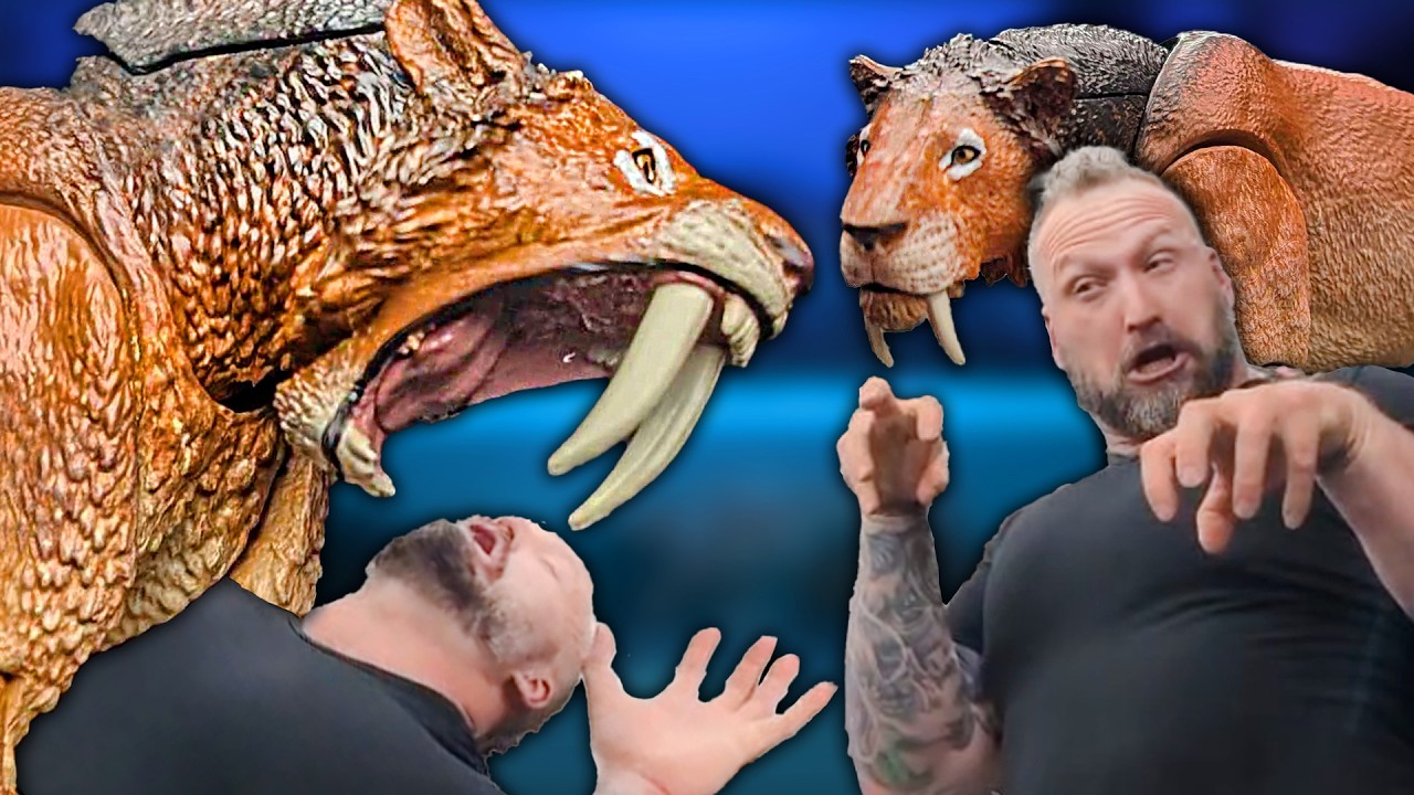 Самая реалистичная фигурка смилодона в масштабе 1/18! Идеальная фигурка саблезубого кота!