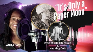It's Only a Paper Moon (with lyrics) | Ella Fitzgerald and Nat King Cole #jazzcover by Anita Faye