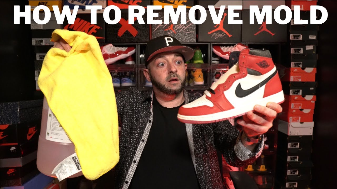 How To Remove Mold From The Air Jordan 1 Chicago “Lost And Found” - YouTube