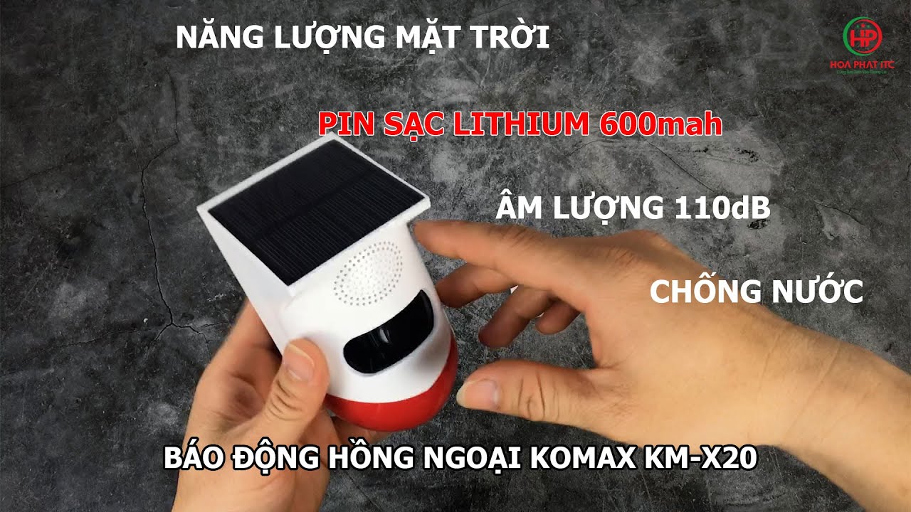 Báo động hồng ngoại năng lượng mặt trời KM-X20 - Chống... - youtube