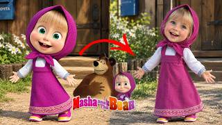 Masha and the Bear in Real Life | Realistic Transformation