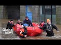 "We're devastated": Storm Chandra fills Ireland streets with floodwater