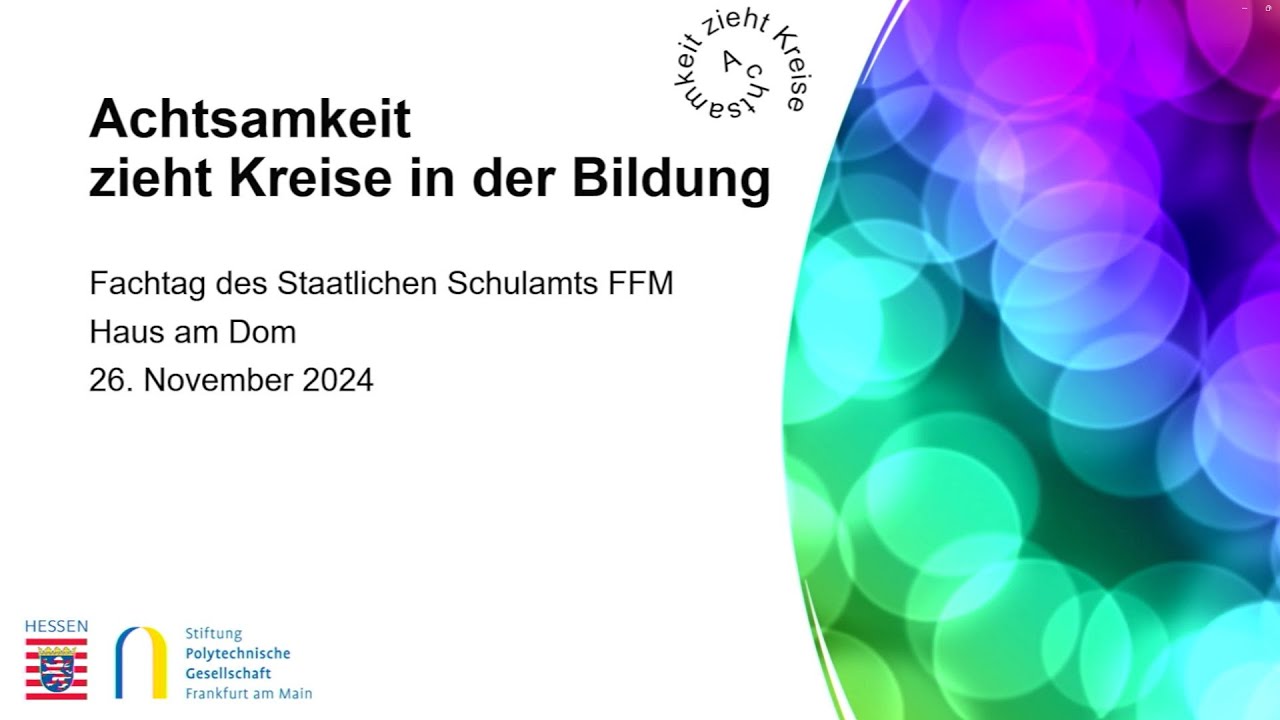 Achtsamkeit in Schule und Bildung – Vortrag von Dr. Britta Hölzel (AiSchu)