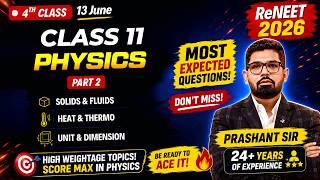 RE-NEET 2026 | NEET Physics Class 11 Part 2 Most Expected Questions 🚨 #Class11Physics