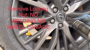 How to remove wheel locking nut without key and No welding No Alloys Damage @zmmotors1 #youtube