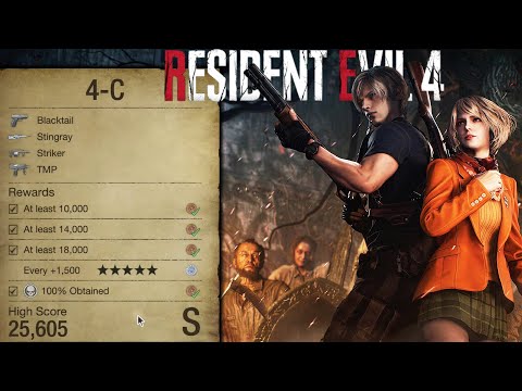 Resident Evil 4 Remake All Shooting Range Stages (All Skulls and 3 Stars) 