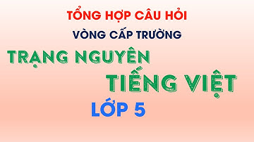 TRẠNG NGUYÊN TIẾNG VIỆT - LỚP 5 - VÒNG CẤP TRƯỜNG - ĐỀ ÔN ĐẶC BIỆT