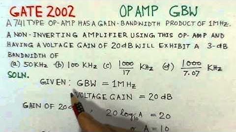 Video Solution To GATE ECE 2002 Problem -Op Amp Characteristics -GBW