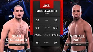 Sean Strickland vs Michael Page FULL FIGHT - UFC 5 SIMULATION (AI vs AI) 