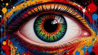 Rainbow Paint Eye Closeup Seamless Loop 4K No Copyright screenshot 5