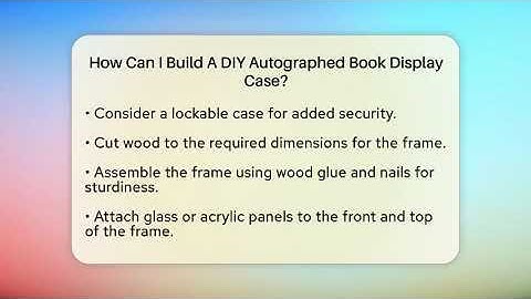 How Can I Build A DIY Autographed Book Display Case? - The Memorabilia Zone