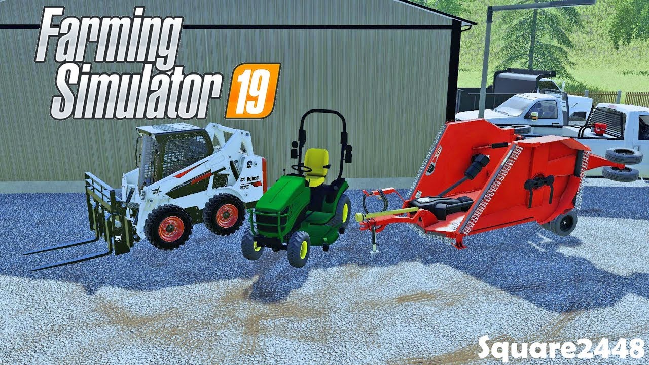 Buying Bobcat S590 & JD 1025r | Batwing Mower | Upgrades | Landscape Shop | Farming Simulator 19
