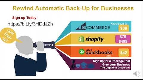 REWIND AUTOMATIC DATA BACKUP AND DATA RECOVERY FOR YOUR ONLINE STORES| BIGCOMMERCE, SHOPIFY|
